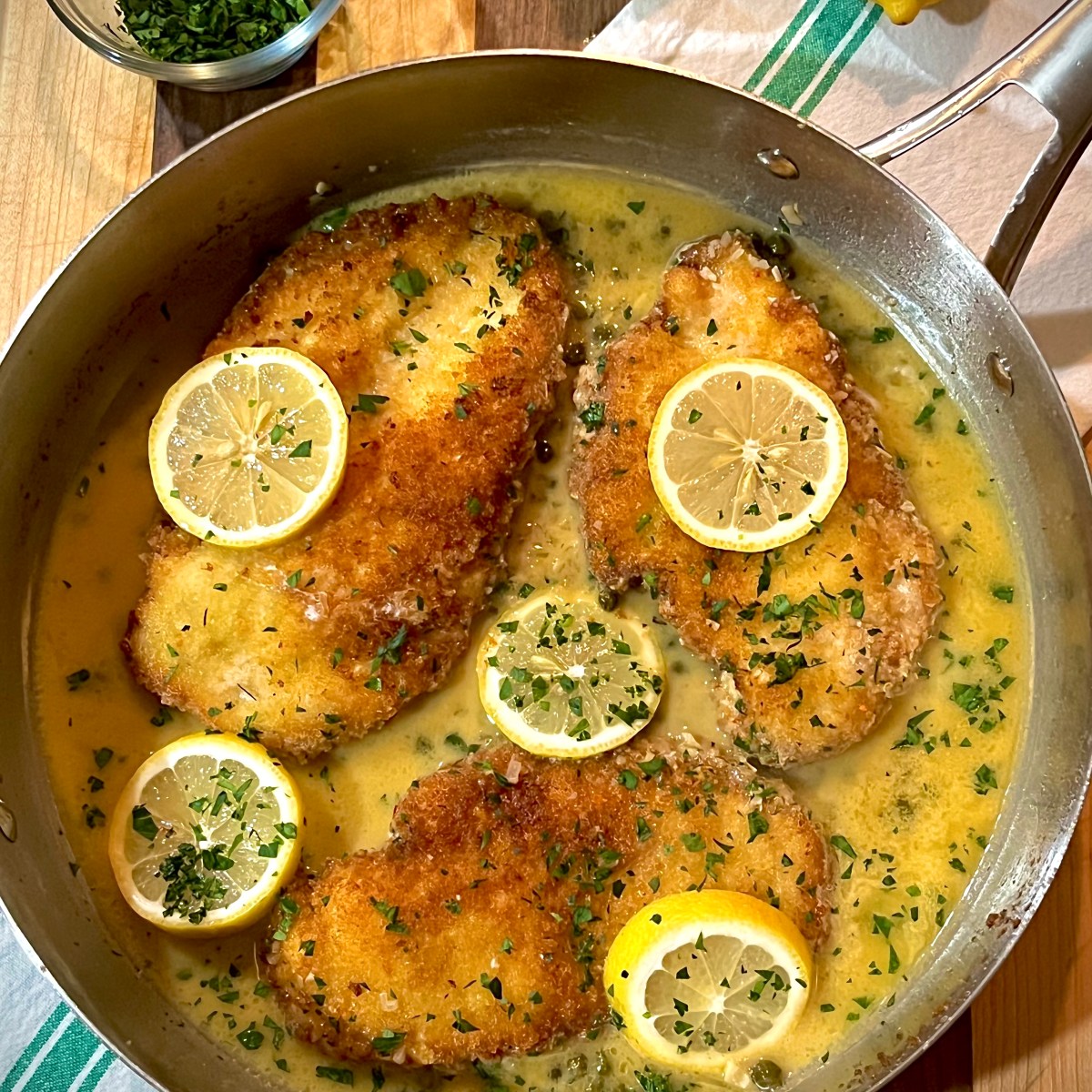 Panko Parmesan Crusted Chicken&nbsp;Piccata
