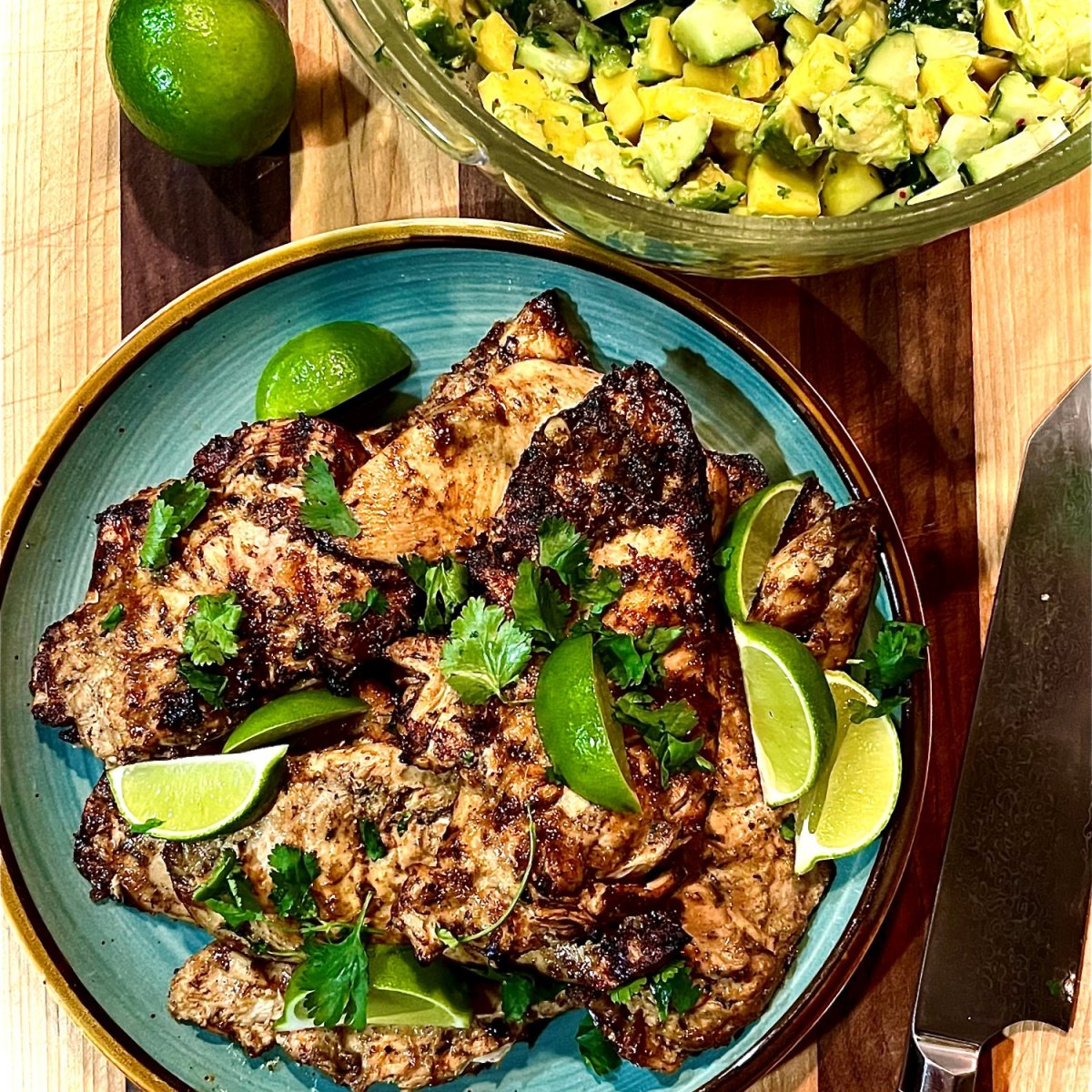 Jerk Chicken with Mango-Avocado&nbsp;Salsa
