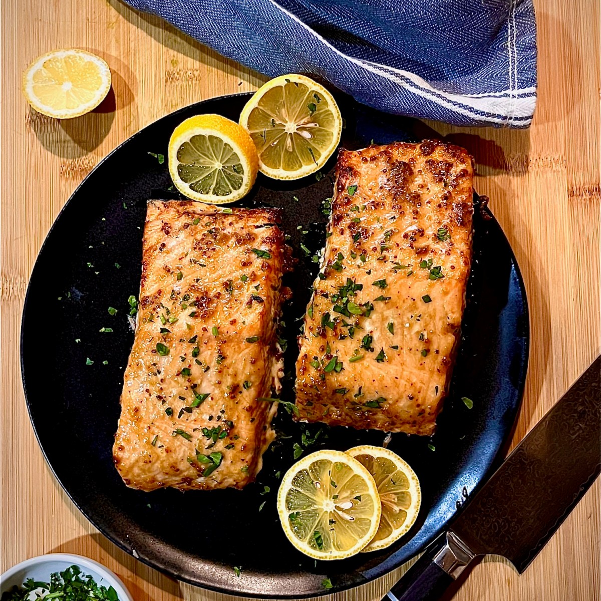 Roasted Salmon with Mustard, Miso & Brown&nbsp;Sugar